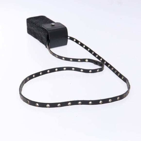 DIOR Trotter Canvas Shoulder Bag Black Silver - Picture 7 of 12